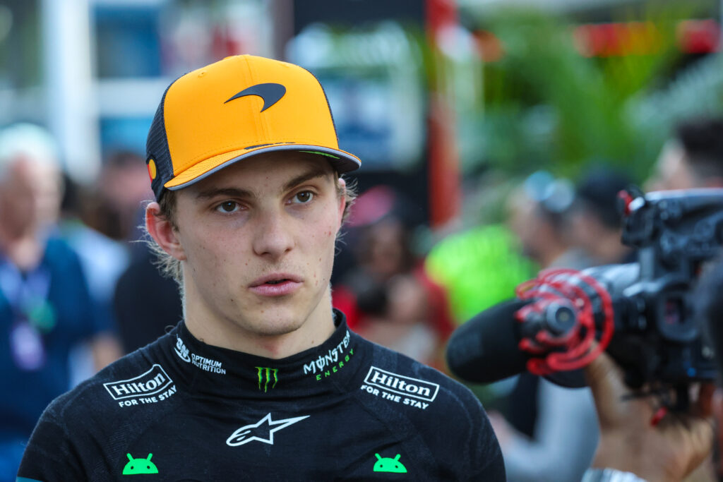 McLaren driver Oscar Piastri reacts after the 2025 F1 Canadian Grand Prix