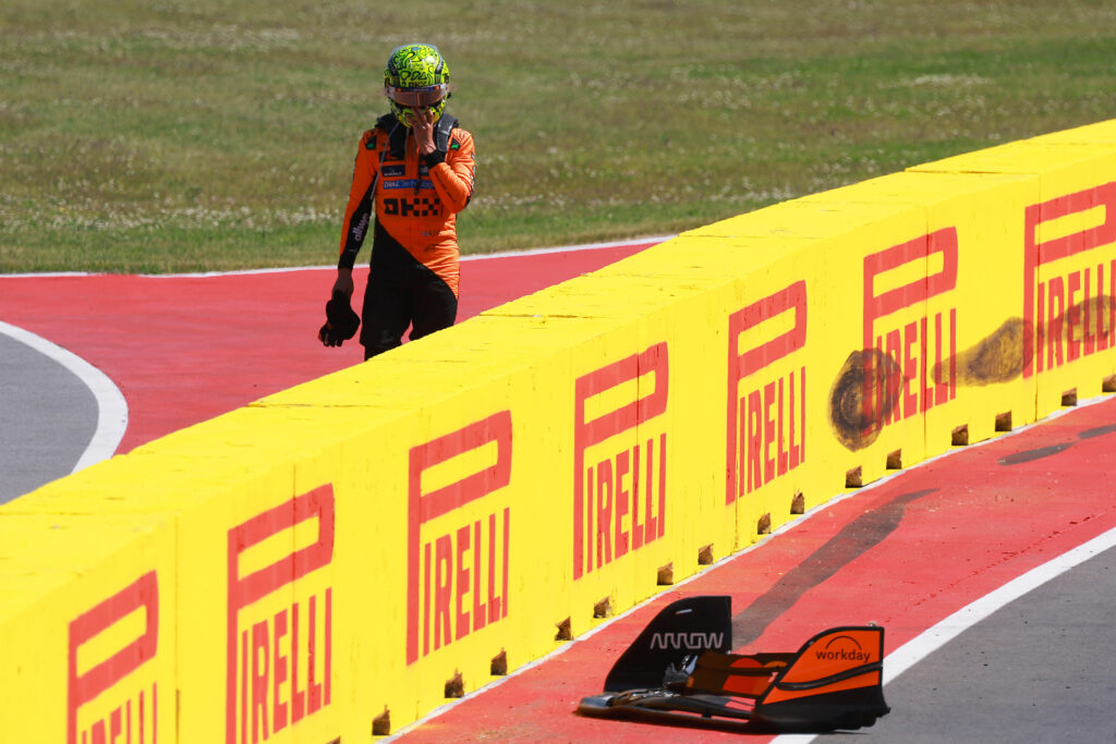 Lando Norris admits fault in clash with Oscar Piastri in Canadian GP.