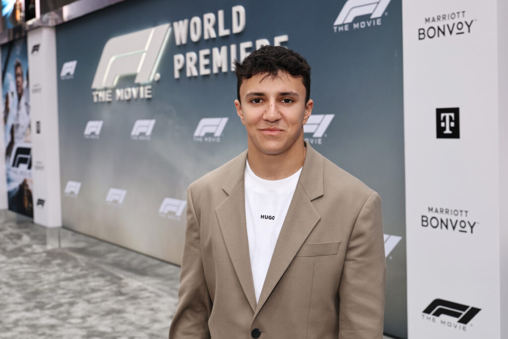 Isack Hadjar of Racing Bulls attends the premiere of the F1 movie