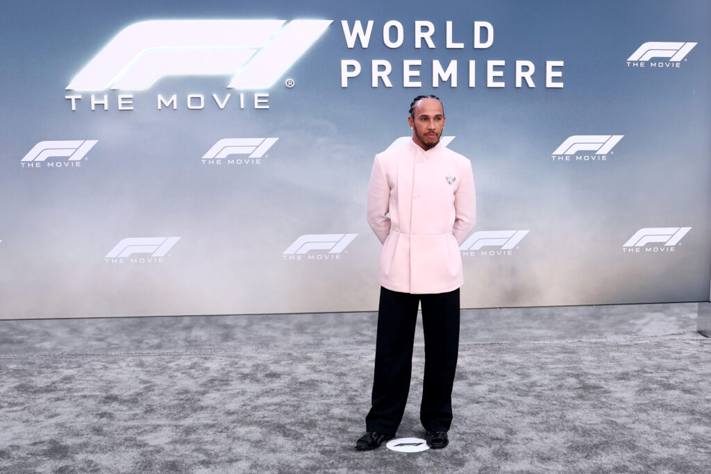 Ferrari driver Lewis Hamilton at the New York premiere of F1: The Movie
