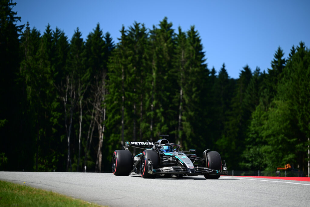 Mercedes driver George Russell during qualifying for the 2025 F1 Austrian Grand Prix