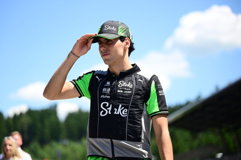 Sauber driver Gabriel Bortoleto at the 2025 F1 Austrian Grand Prix