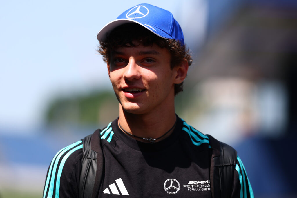 Mercedes driver Kimi Antonelli at the 2025 Austrian Grand Prix