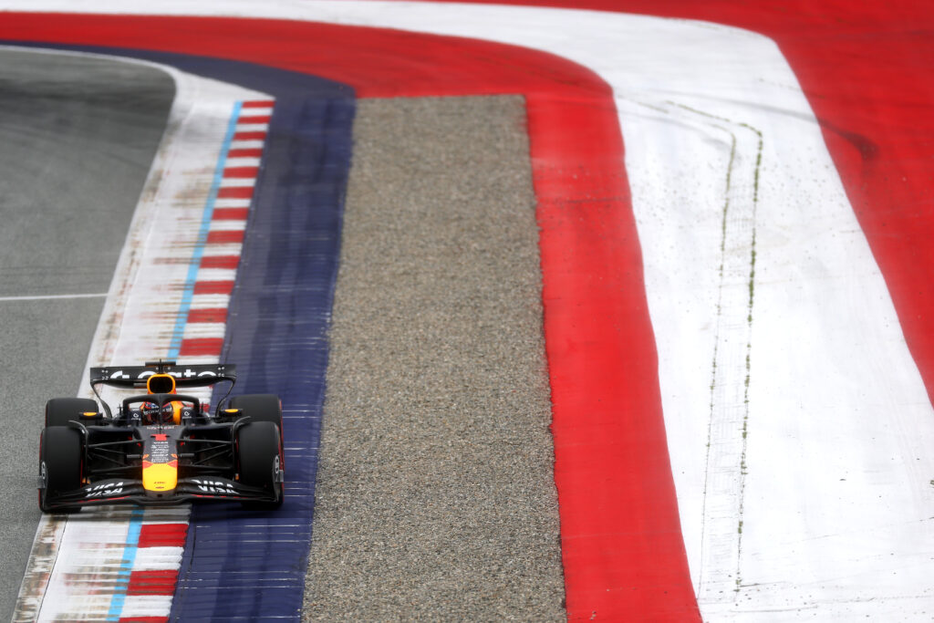 Red Bull driver Max Verstappen on track during practice for the 2025 F1 Austrian Grand Prix