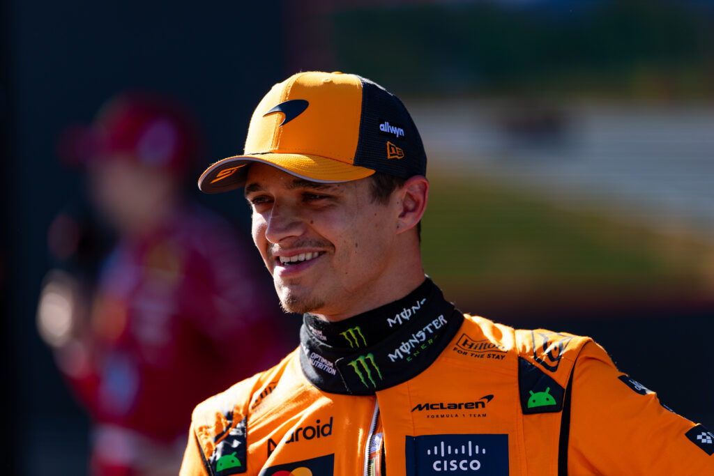 McLaren driver Lando Norris after qualifying for the 2025 F1 Austrian Grand Prix