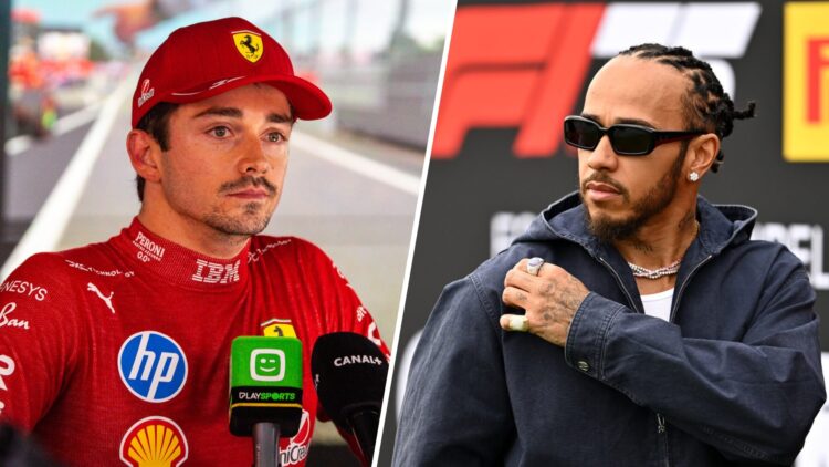 Ferrari driver Charles Leclerc speaks to the media in Spain and Lewis Hamilton arrives in the 2025 F1 Canadian Grand Prix paddock