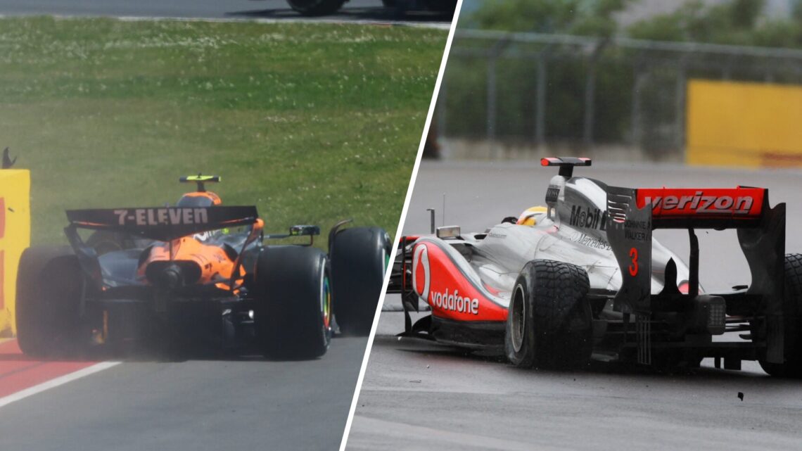 Jolyon Palmer compares Lando Norris and Lewis Hamilton's Canadian GP crashes.