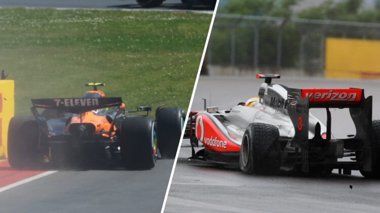 Jolyon Palmer compares Lando Norris and Lewis Hamilton's Canadian GP crashes.
