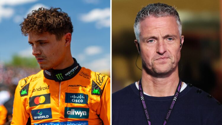 McLaren driver Lando Norris (left) at the Canadian Grand Prix, Ralf Schumacher (right) at the Qatar Grand Prix