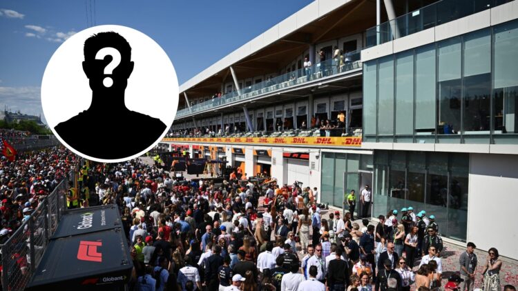 Fans and Formula 1 staff fill the pit lane at the conclusion of the 2025 F1 Canadian Grand Prix