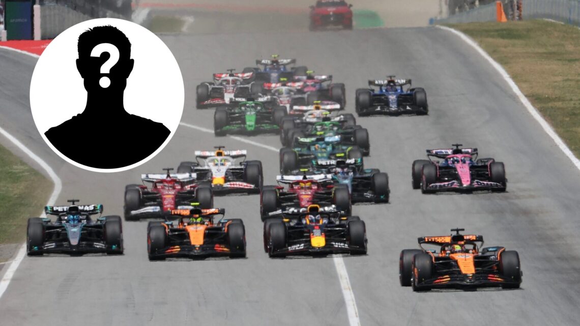 The start of the 2025 Spanish Grand Prix led by McLaren driver Oscar Piastri