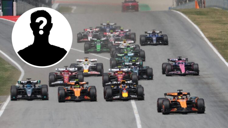 The start of the 2025 Spanish Grand Prix led by McLaren driver Oscar Piastri
