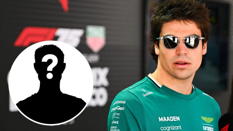 Aston Martin driver Lance Stroll pictured at the 2025 Monaco Grand Prix, inset Mystery driver