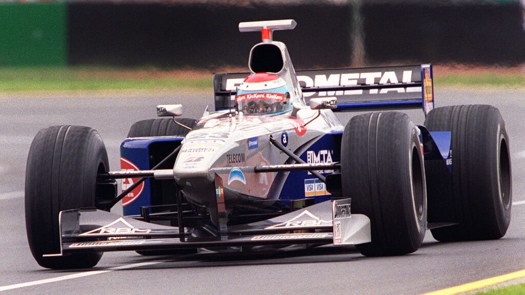 Minardi driver Esteban Tuero at the 1998 Formula 1 Australian Grand Prix