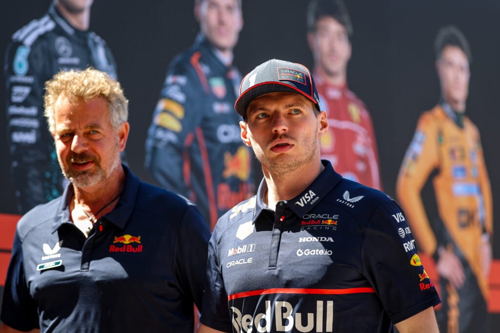 Red Bull Racing driver Max Verstappen walking through the paddock at the 2025 Formula 1 Monaco Grand Prix