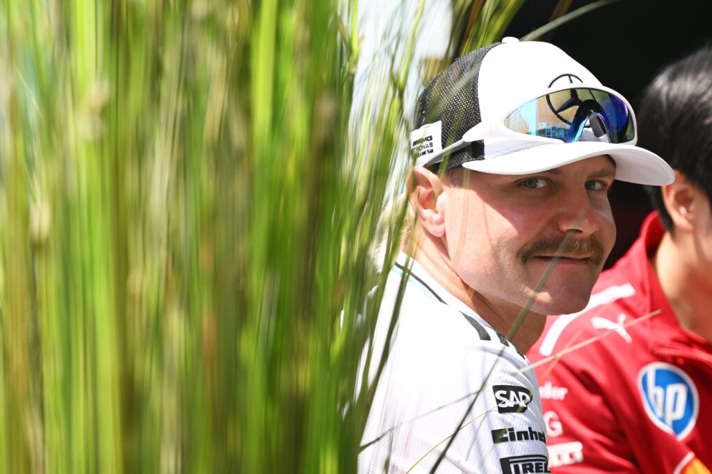 Mercedes reserve driver Valtteri Bottas in the 2025 F1 Canadian Grand Prix paddock