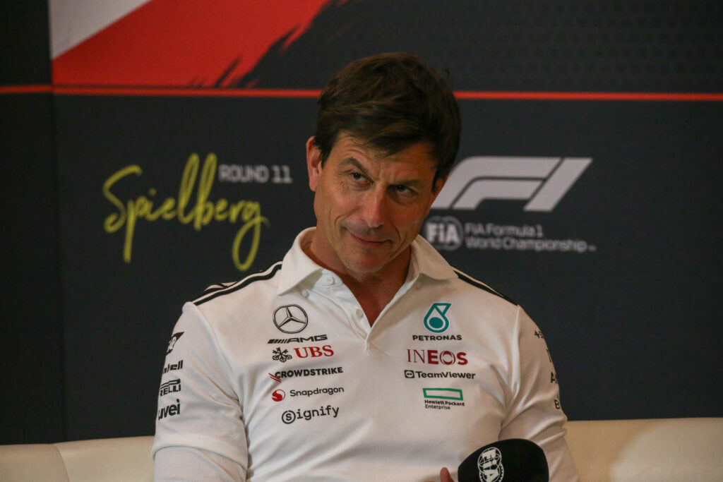 Toto Wolff of Mercedes in a press conference