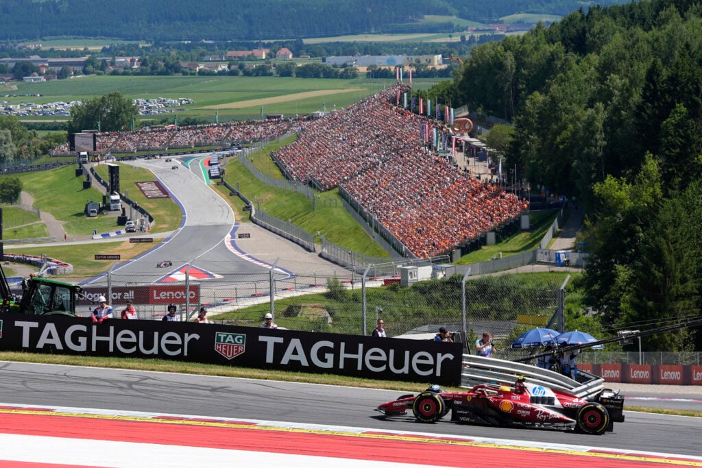Ferrari driver Lewis Hamilton on track during the 2025 F1 Austrian Grand Prix