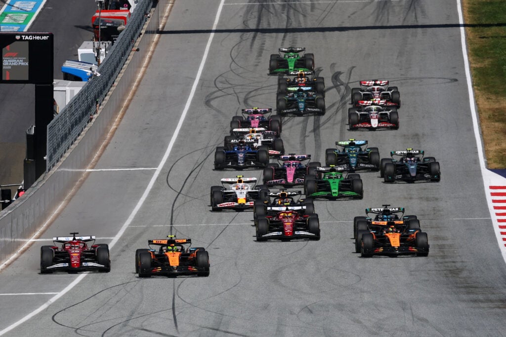 The start of the 2025 Formula 1 Austrian Grand Prix