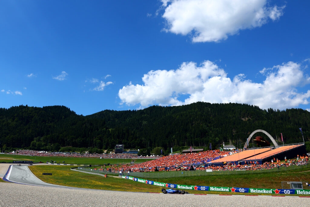 Williams driver Alex Albon on track during the 2025 F1 Austrian Grand Prix