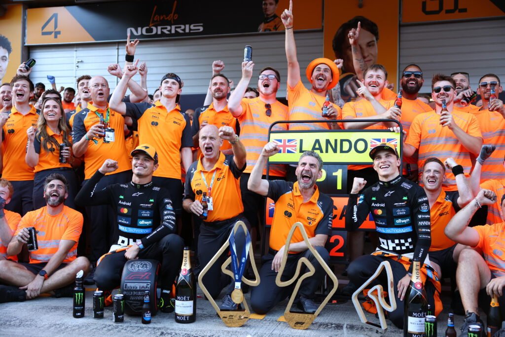 McLaren celebrate Austrian GP win.