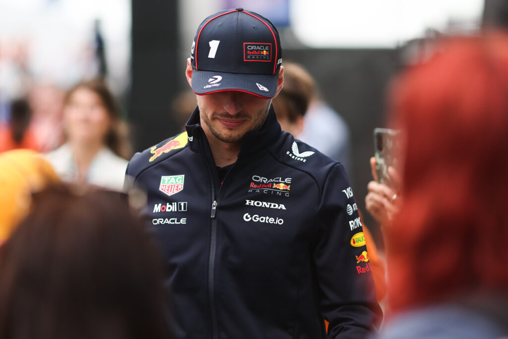 Max Verstappen of Red Bull looks on