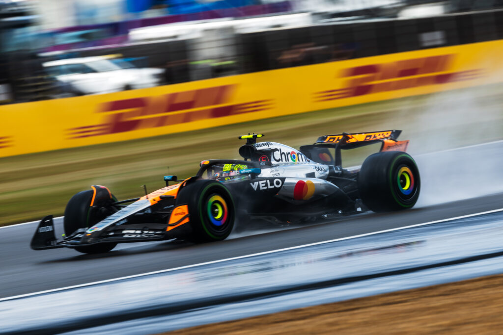 Lando Norris of Great Britain and McLaren F1 Team competes
