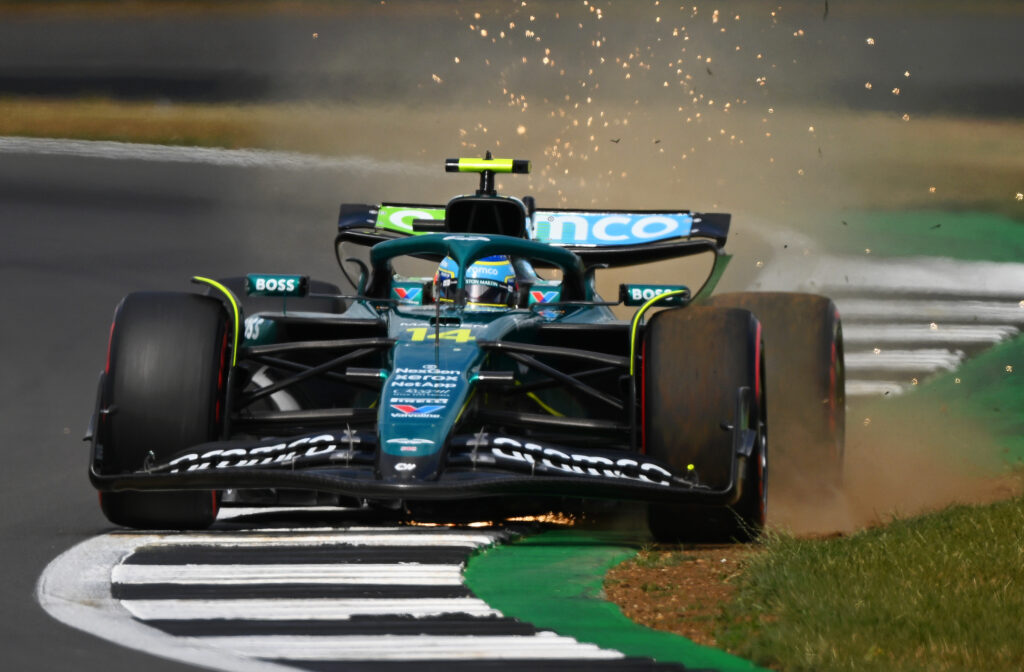 Fernando Alonso of Aston Martin at the 2025 British Grand Prix