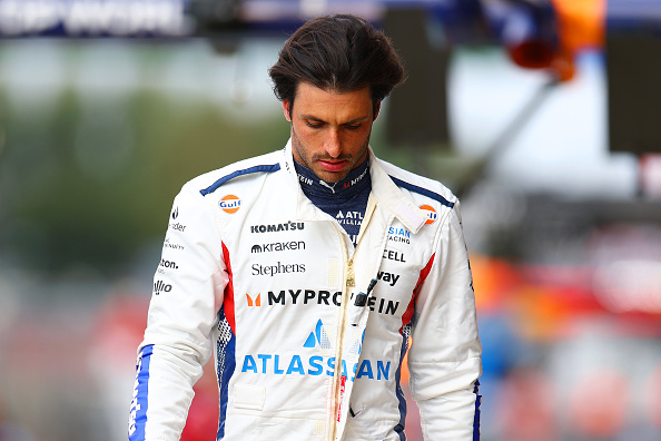 Carlos Sainz of Williams looks dejected after a qualifying session
