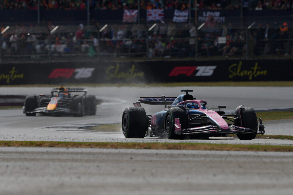 Pierre Gasly leads Yuki Tsunoda in 2025 British GP.