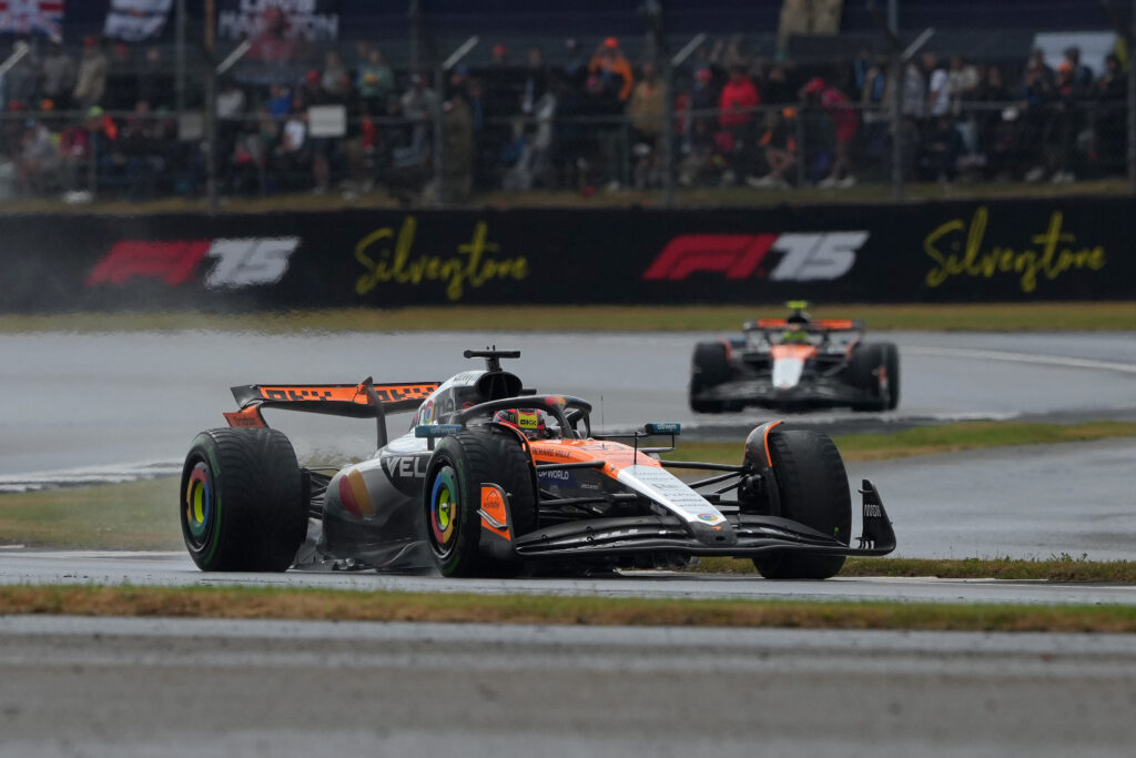 Oscar Piastri leads the 2025 British Grand Prix.