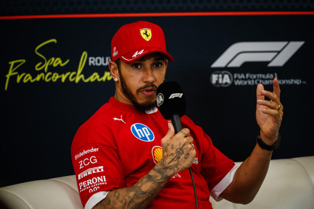 Lewis Hamilton of Ferrari at the 2025 Belgian Grand Prix
