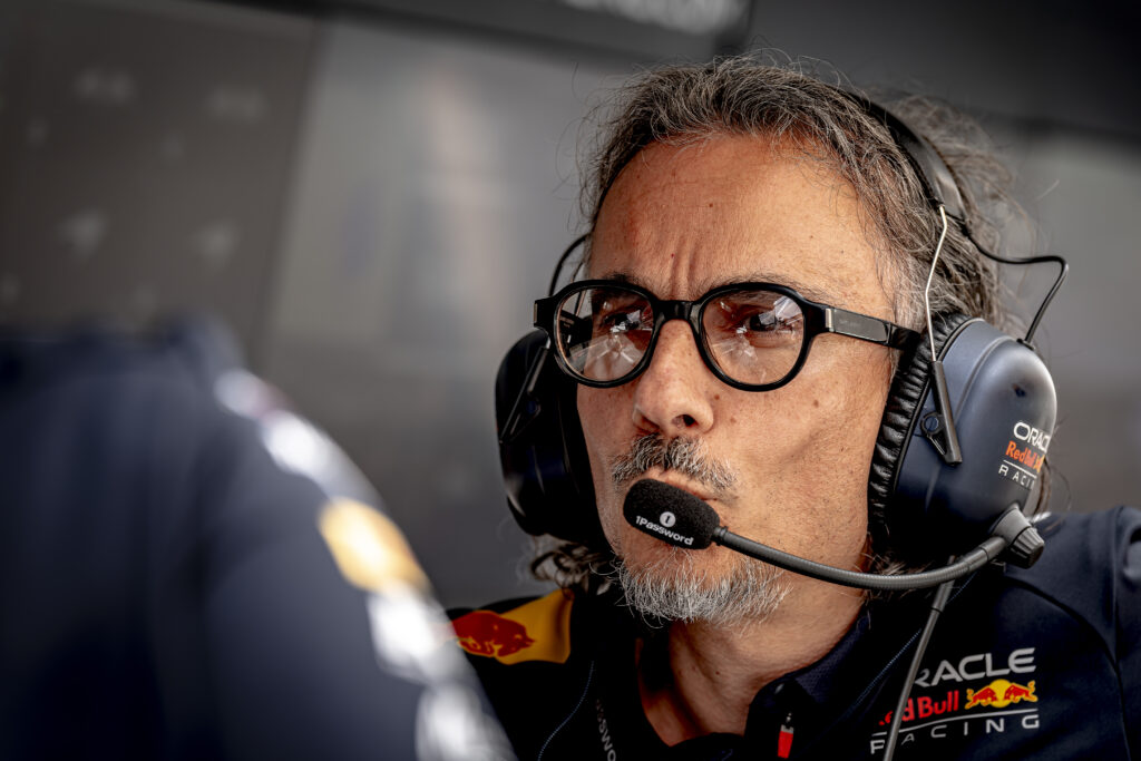 Red Bull Racing team principal Laurent Mekies at the 2025 Formula 1 Belgian Grand Prix