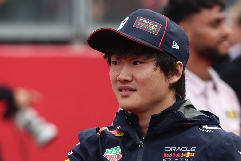 Red Bull driver Yuki Tsunoda on the grid before the 2025 F1 Belgian Grand Prix