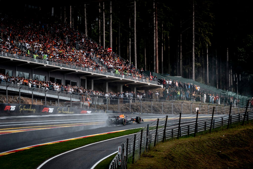 Red Bull driver Max Verstappen on track during the 2025 F1 Belgian Grand Prix