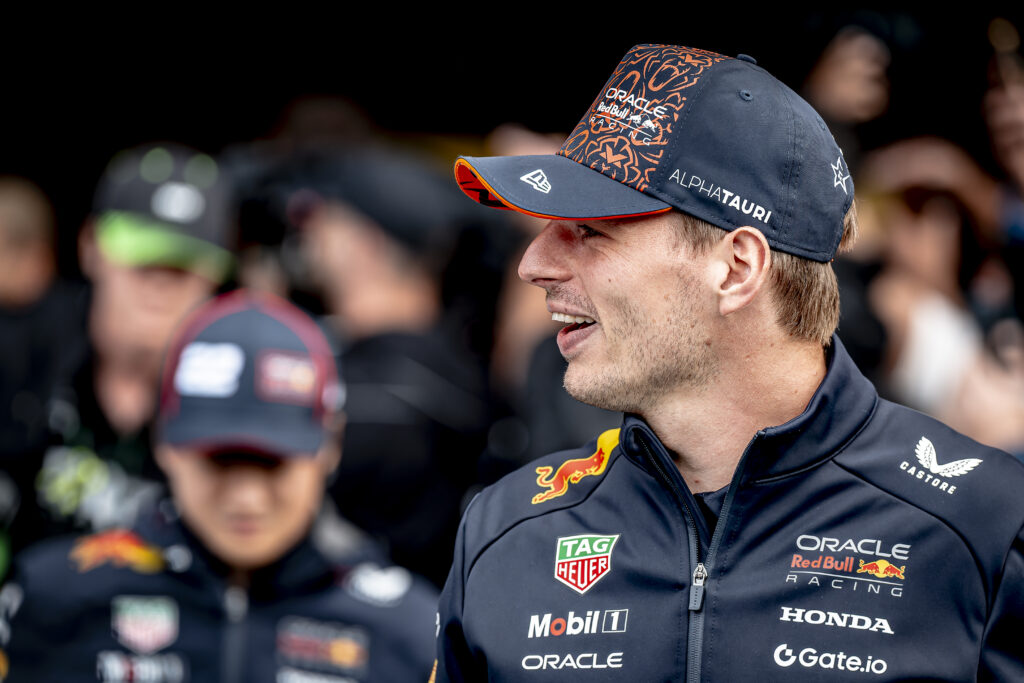 Max Verstappen of Red Bull smiles before an F1 race