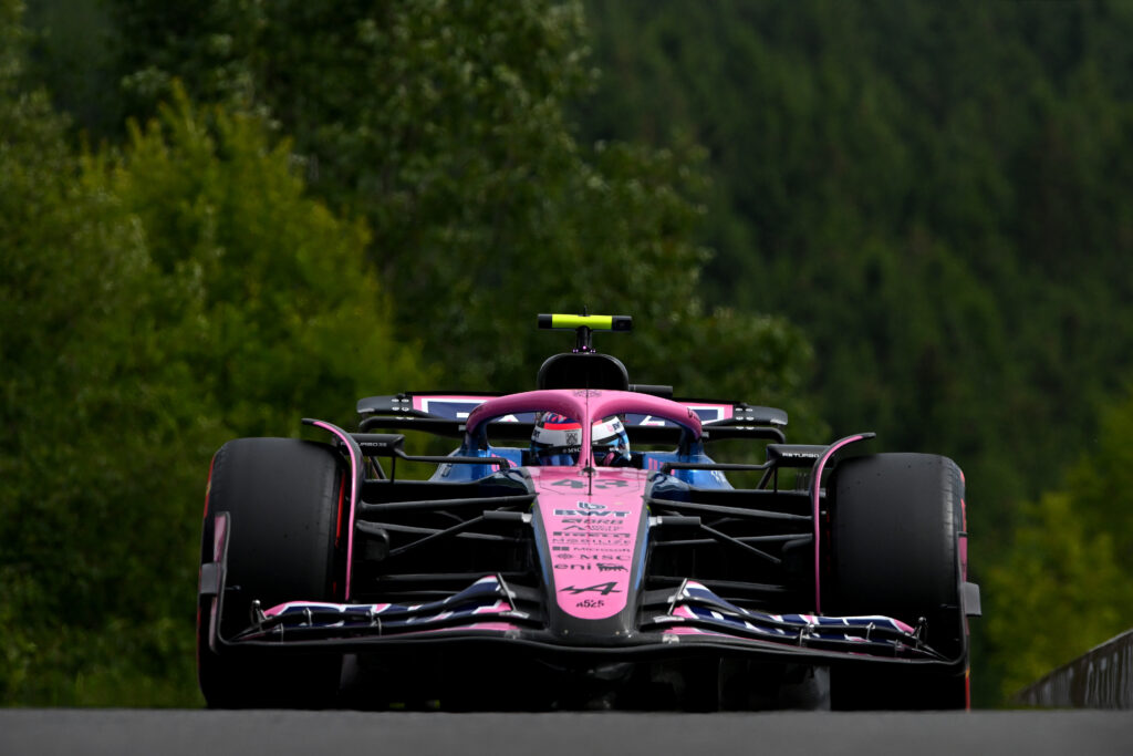 Franco Colapinto during qualifying at the 2025 Belgian Grand Prix