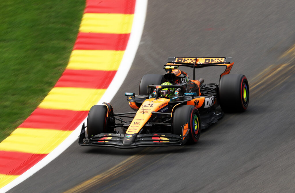 Lando Norris of McLaren during the 2025 Belgian Grand Prix