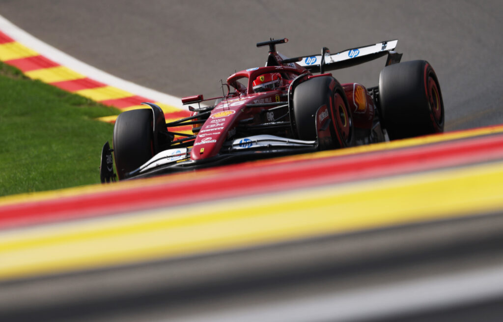 Charles Leclerc in the 2025 Belgian GP.