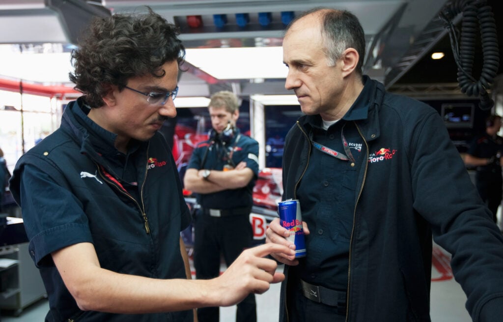 Laurent Mekies with Franz Tost at Toro Rosso.