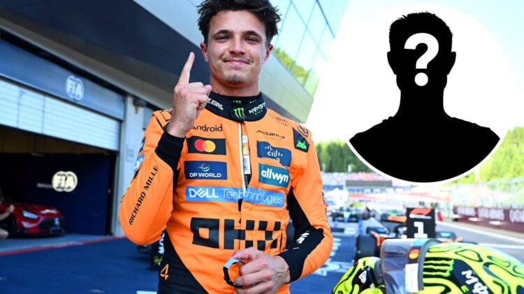 McLaren dtiver Lando Norris celebrates pole position at the 2025 Austrian Grand Prix