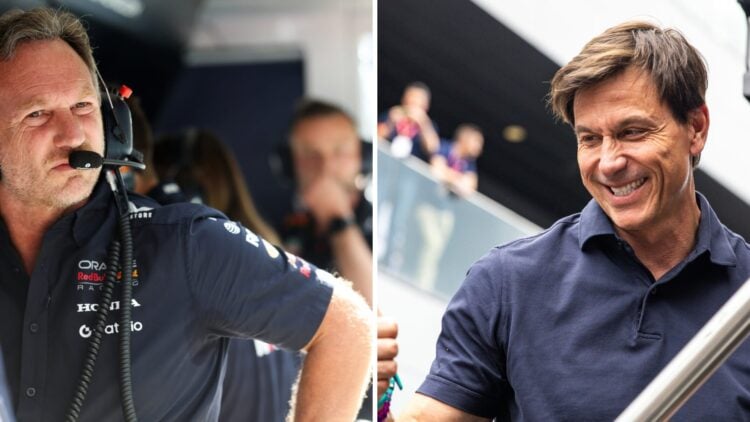 Red Bull Racing team principal Christian Horner (left) at the Austrian Grand Prix, Mercedes team principal Toto Wolff (right) at the Austrian Grand...