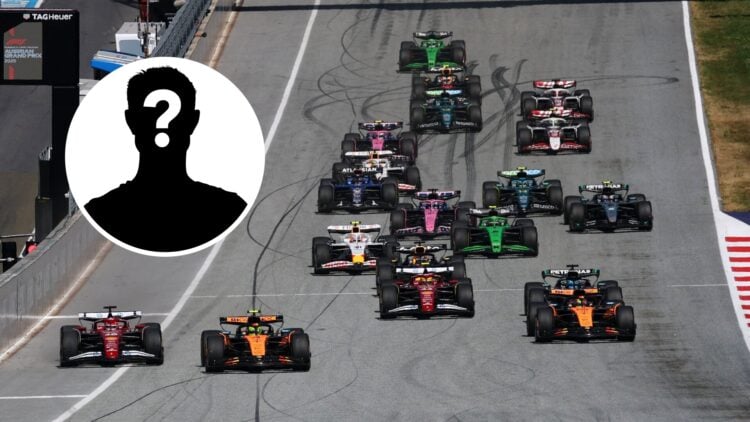 McLaren driver Lando Norris leading the start of the 2025 Formula 1 Austrian Grand Prix