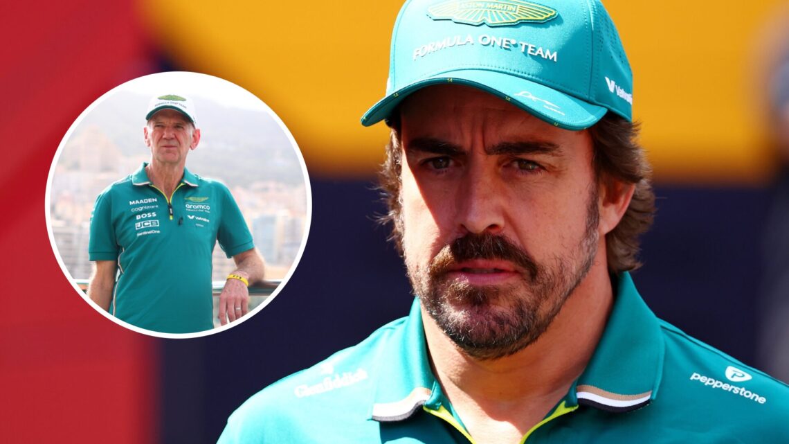 Fernando Alonso and Adrian Newey of Aston Martin during the 2025 Formula 1 season