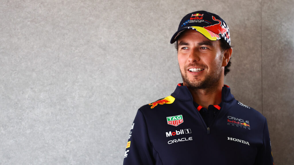 Sergio Perez racing for Red Bull at the Chinese Grand Prix