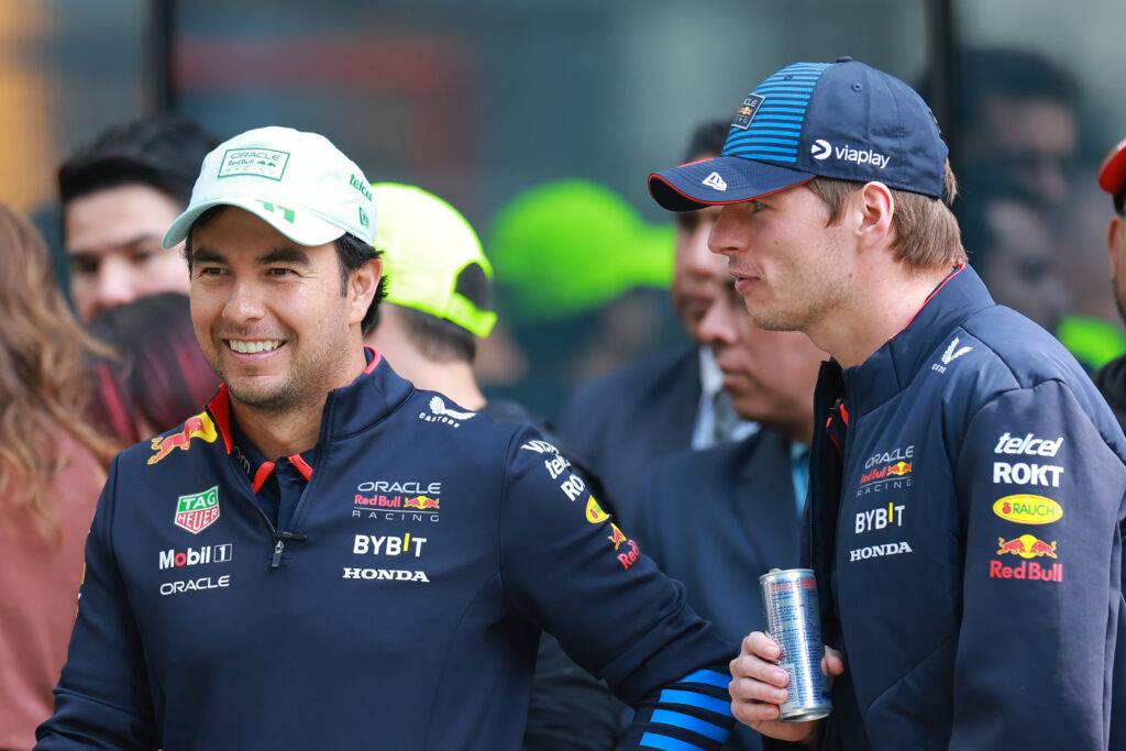 Sergio Perez and Max Verstappen together at the Mexico City Grand Prix