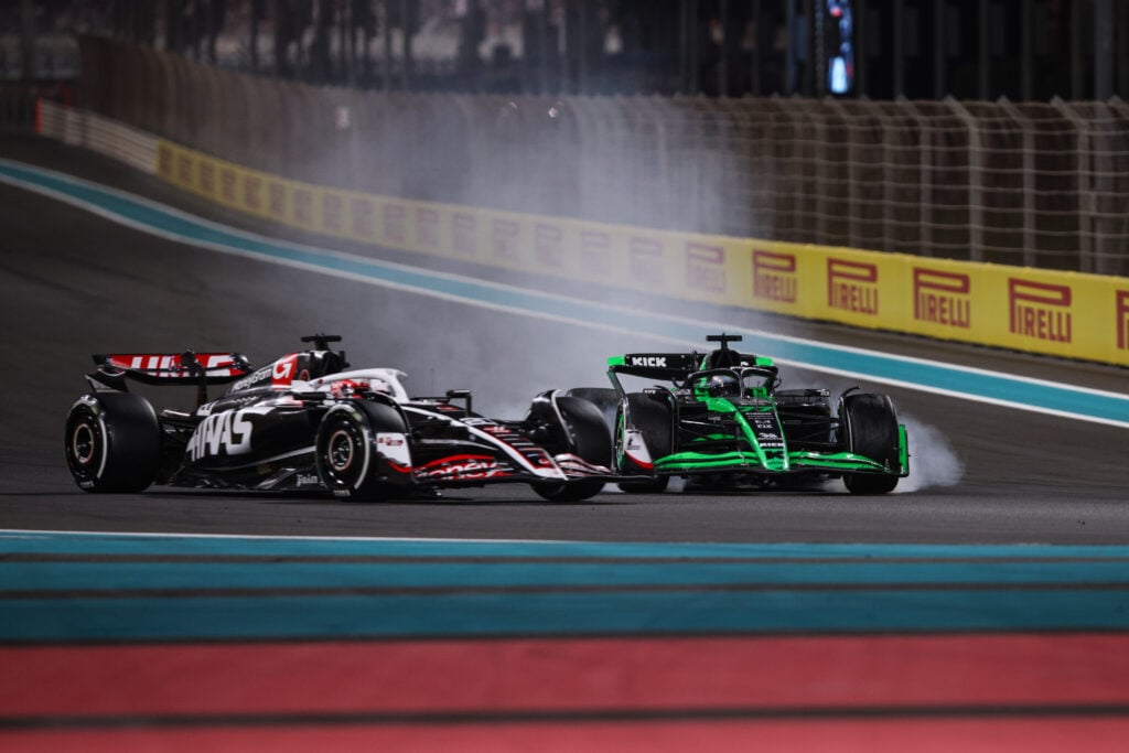 Kevin Magnussen and Valtteri Bottas clash at the 2024 Abu Dhabi Grand Prix
