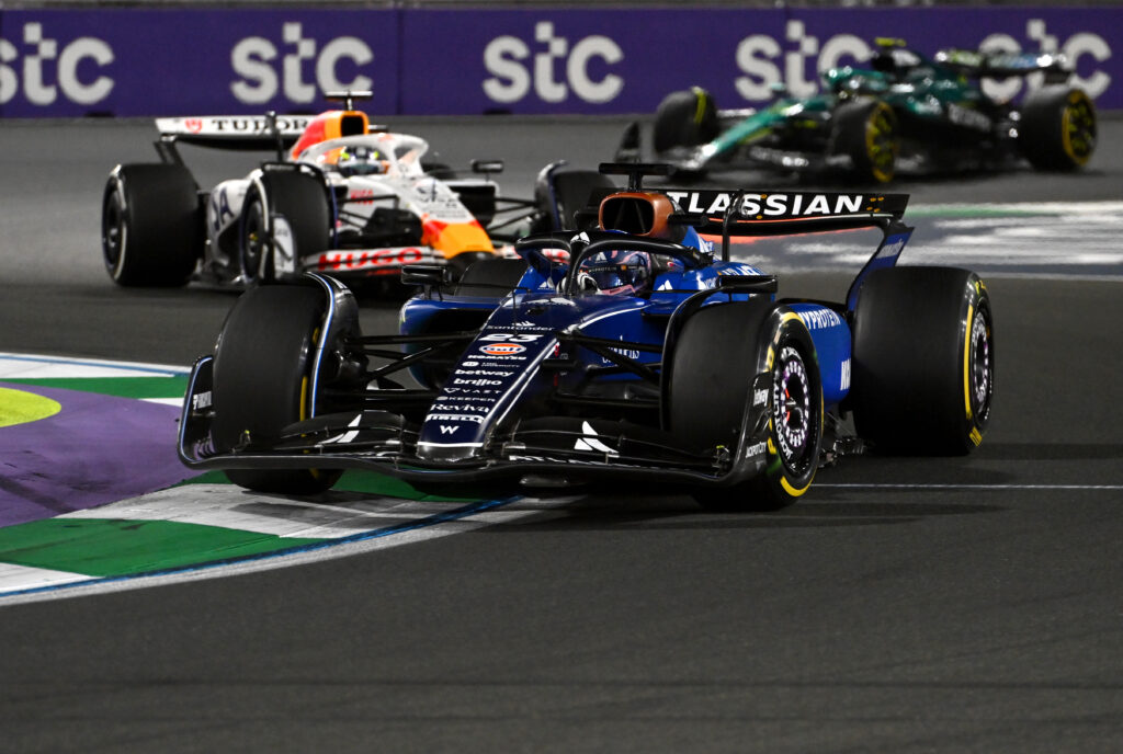 Williams driver Alex Albon at the 2025 Formula 1 Saudi Arabian Grand Prix