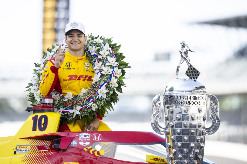 Alex Palou after winning the 2025 Indianapolis 500