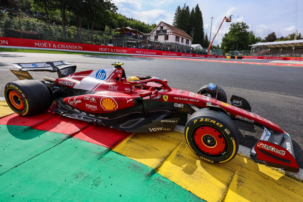 Ferrari driver Lewis Hamilton at the 2025 Formula 1 Belgian Grand Prix